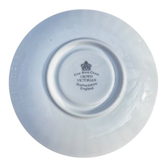 Crown Staffordshire Fine Bone China Floral Teacup & Saucer Set Victorian England - Picture 8 of 13